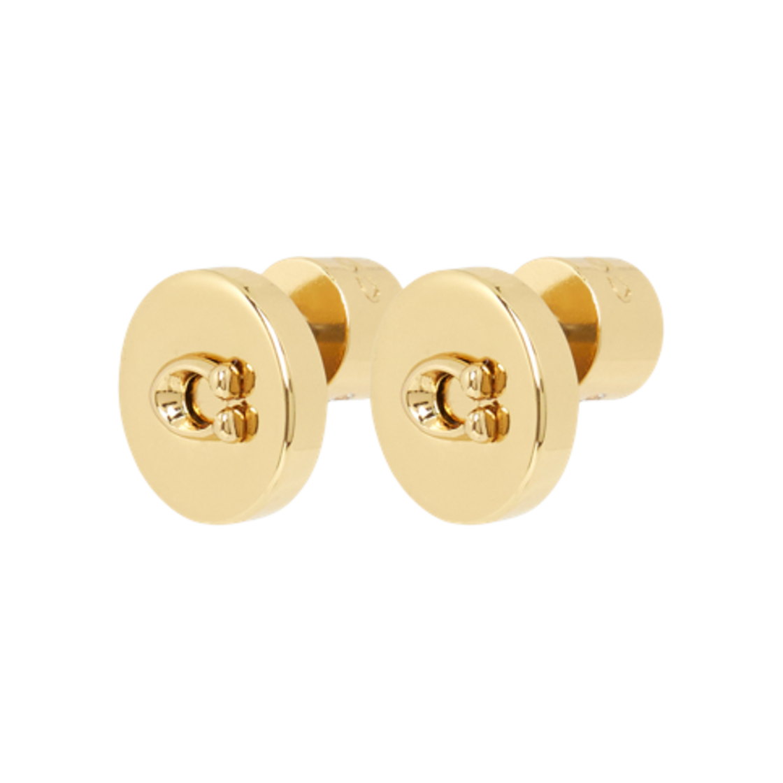 352957-GLD (W) Coach Signature Stud Earrings Gold