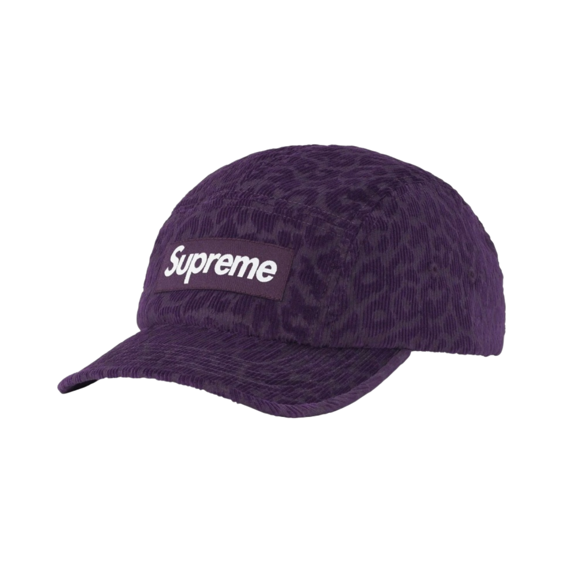 슈프림 레오파드 코듀로이 캠프캡 퍼플 - 23FW(Supreme Leopard Corduroy Camp Cap Purple - 23FW) - 1