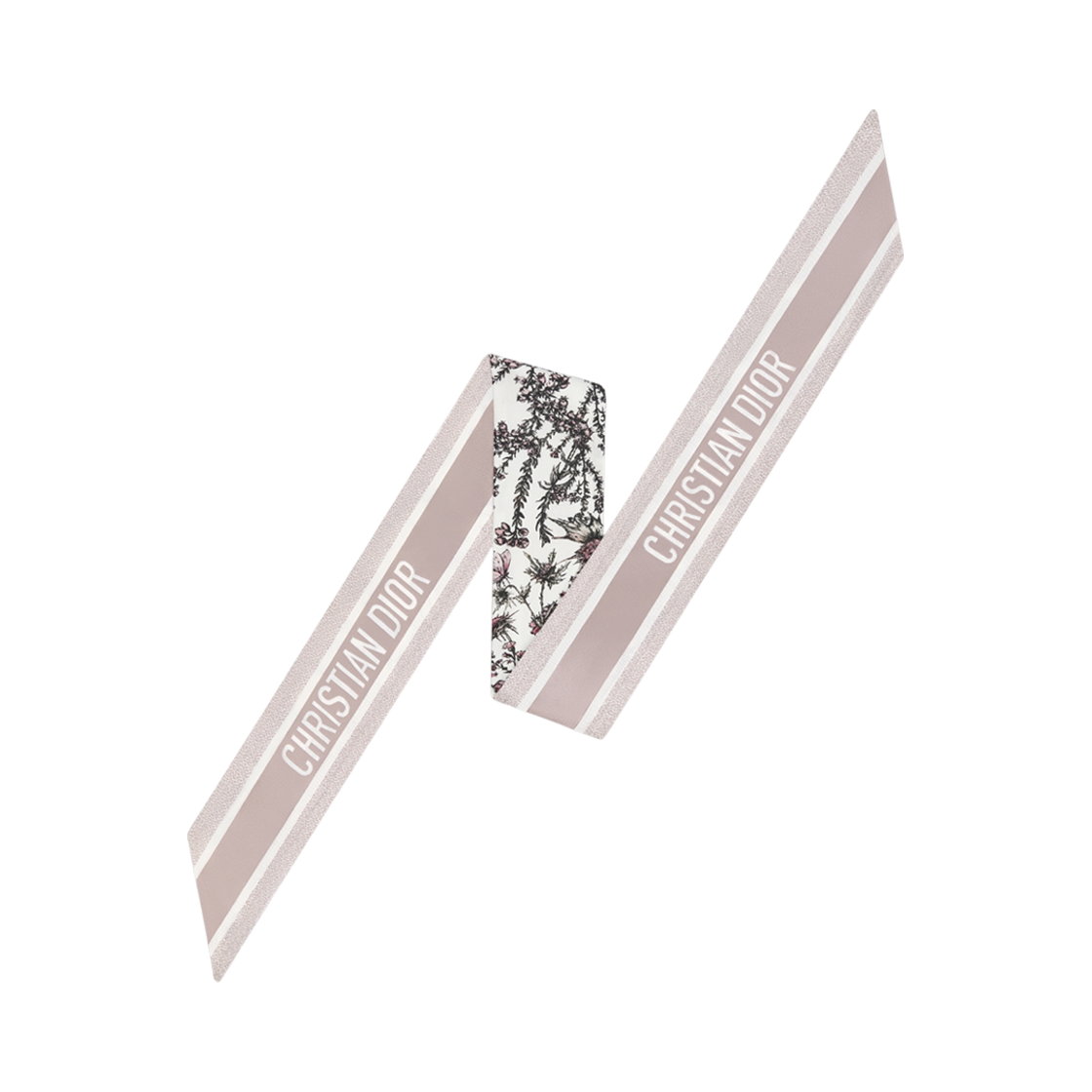 디올 샤르동 미차 스카프 실크 트윌 아이보리 파우더 핑크(Dior Chardons Mitzah Scarf Silk Twill Ivory Powder Pink) - 2