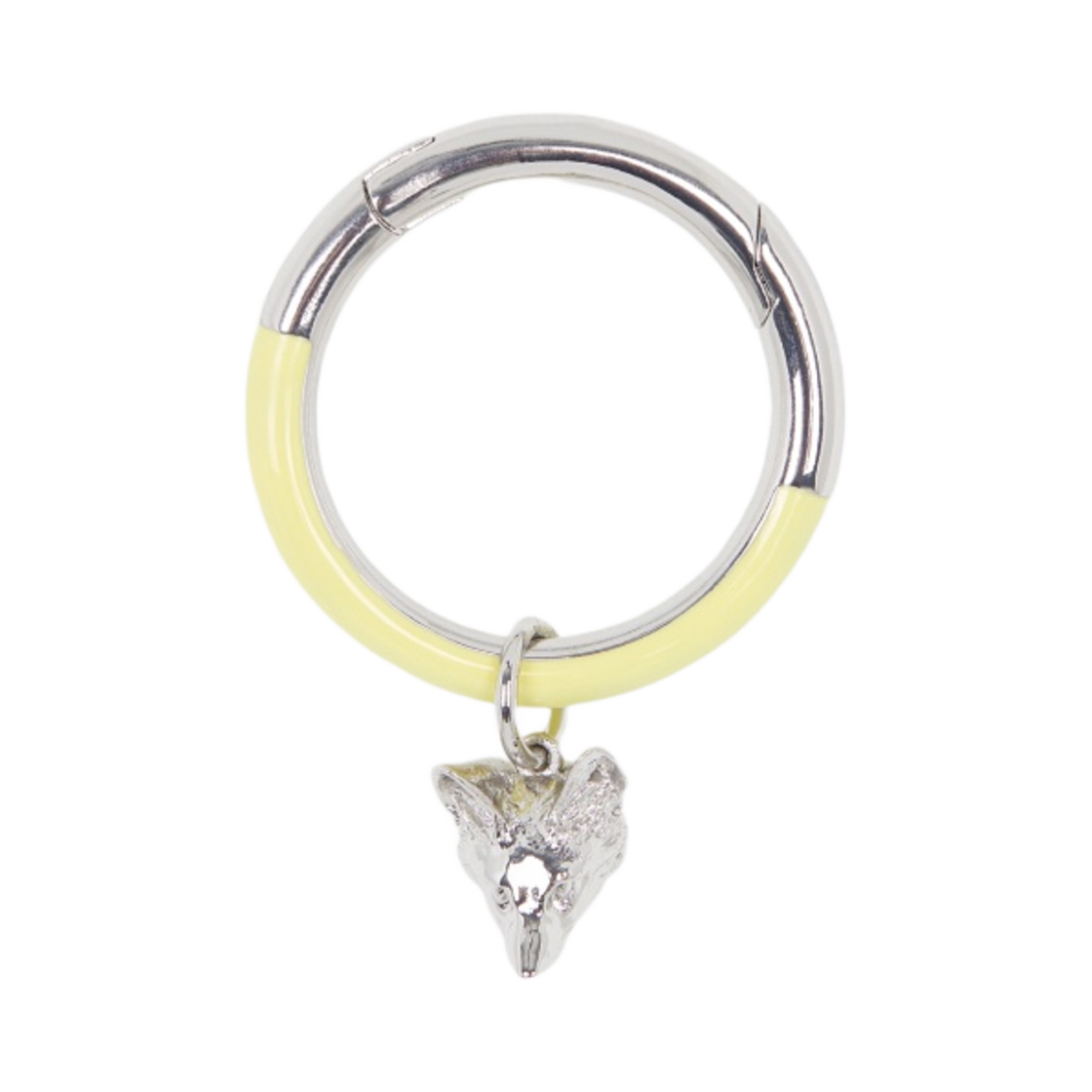 메종 키츠네 키링 훅 폭스 헤드 실버(Maison Kitsune Keyring Hook Fox Head Silver) - 1