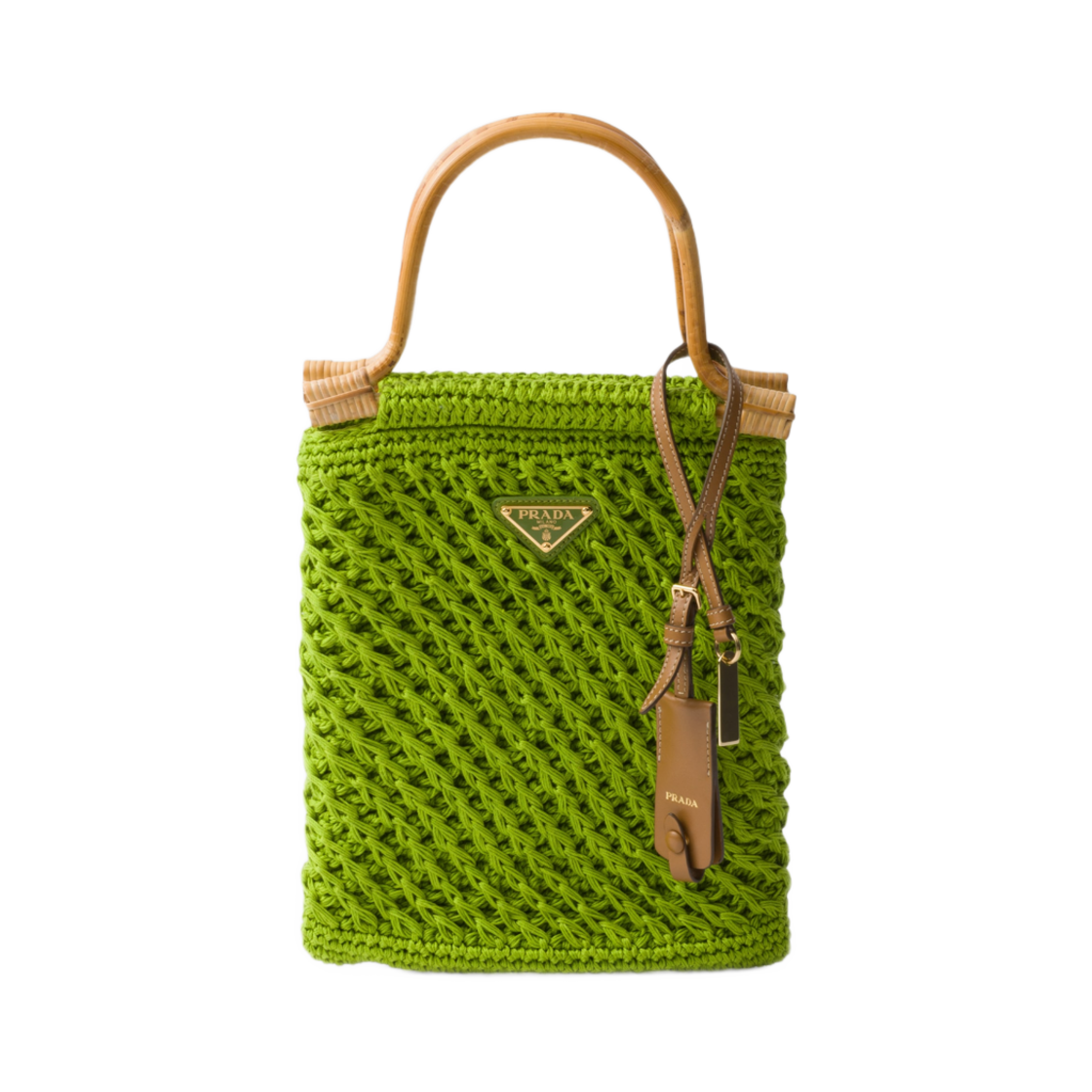 프라다 코튼 크로쉐 미니 핸드백 론 그린(Prada Cotton Crochet Mini-Handbag Lawn Green) - 1