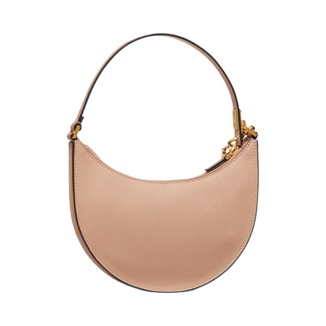 발렌티노 미니 브이로고 시그니쳐 그레이니 카프스킨 호보백 로즈 카넬(Valentino Mini Vlogo Signature Grainy Calfskin Hobo Bag Rose Cannelle) - 3