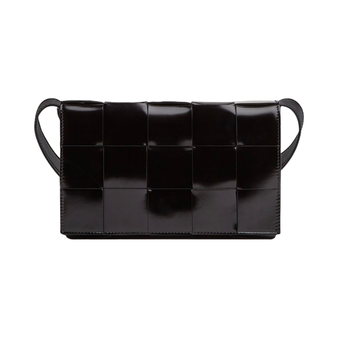 보테가 베네타 브러쉬드 레더 카세트백 블랙