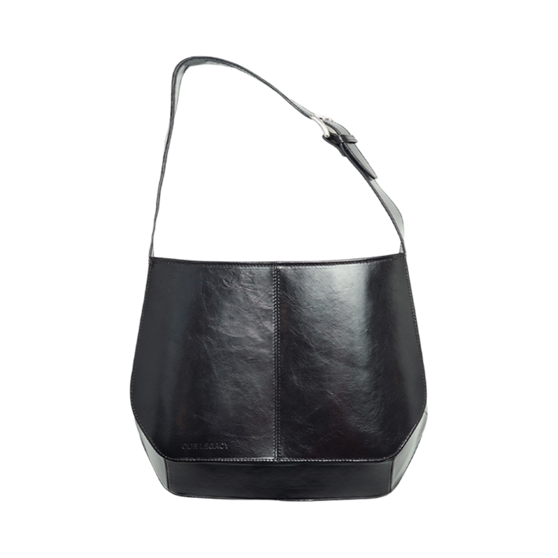 A4248FT Our Legacy Flat Bag True Dye Black Leather