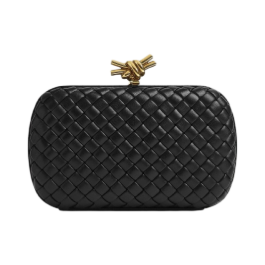 Bottega Veneta Knot Clutch Black