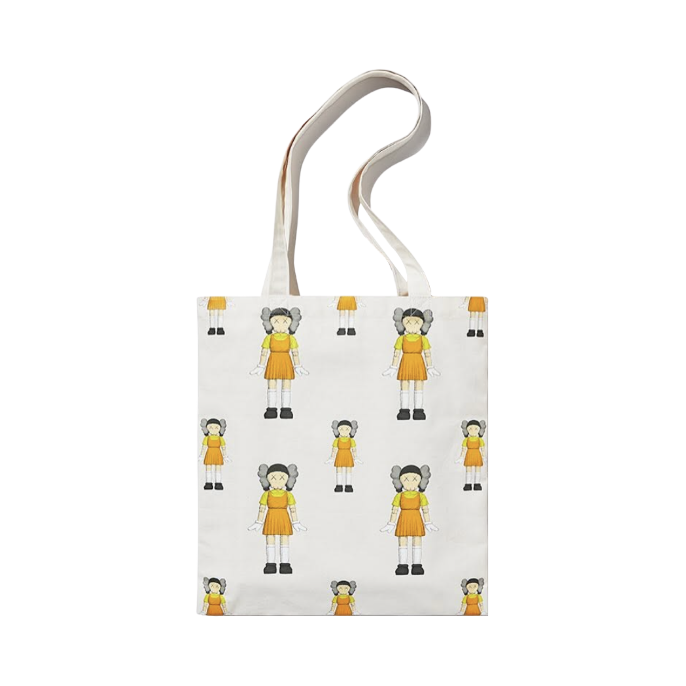 카우스 x 오징어 게임 영희 캔버스 백 내츄럴(Kaws x Squid Game Young-Hee Canvas Bag Natural)