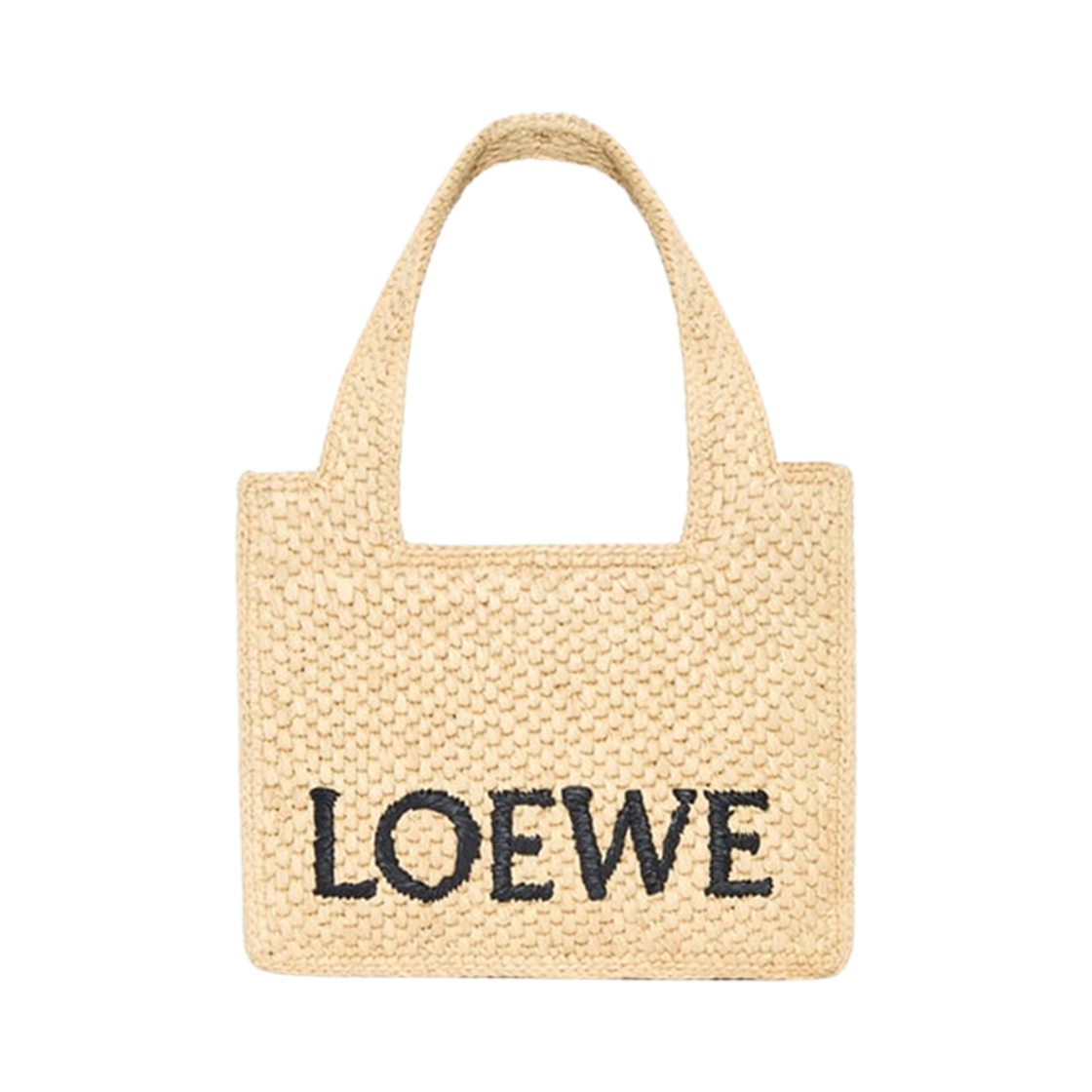 로에베 미니 로에베 폰트 토트 인 라피아 내츄럴(Loewe Mini Loewe Font Tote In Raffia Natural) - 1