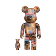 Bearbrick Andy Warhol x Jean-Michel Basquiat #2 100% & 400% Set