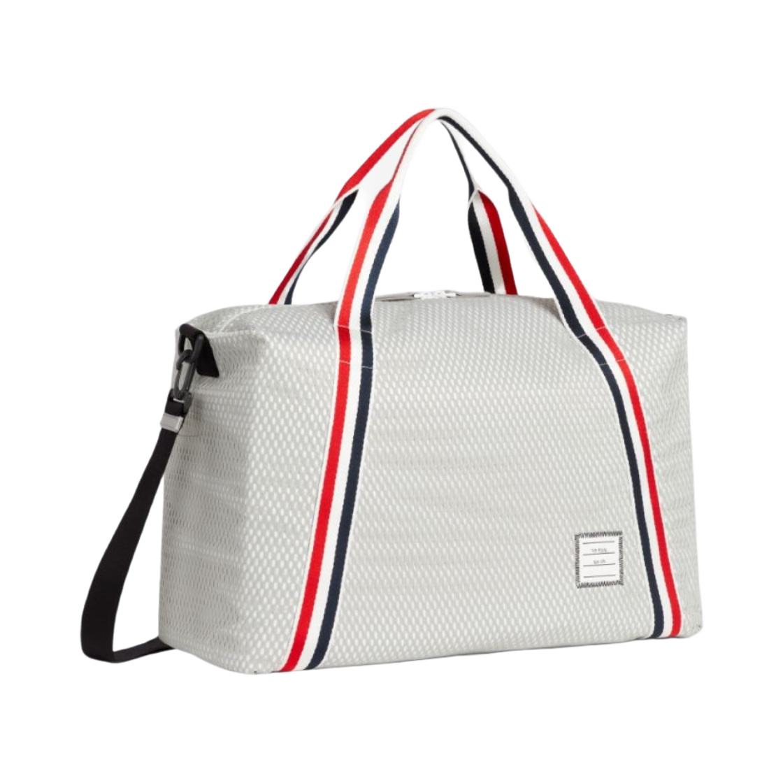 톰브라운 헤비 애슬레틱 메쉬 스트라이프 웨빙 스트랩 짐백 미디움 그레이(Thom Browne Heavy Athletic Mesh Stripe Webbing Strap Gym Bag Medium Grey) - 2