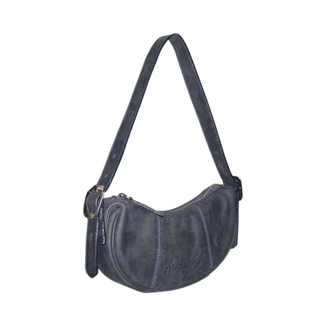 팔로마울 미니 빈 엠보스드 로고 핸드백 그레이시 블루(Paloma Wool Mini Bean Embossed Logo Handbag Greyish Blue)