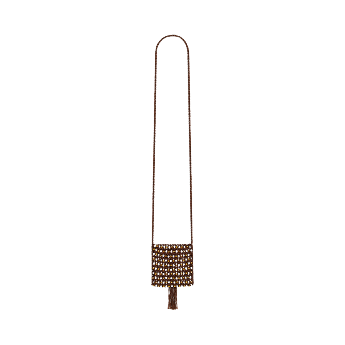 셀린느 크로셰드 실크 펄 미니백 브라운(Celine Mini Bag in Crocheted Silk and Pearls Brown) - 2