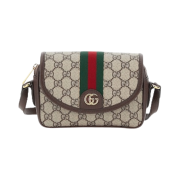 Gucci Ophidia GG Mini Shoulder Bag Beige Ebony