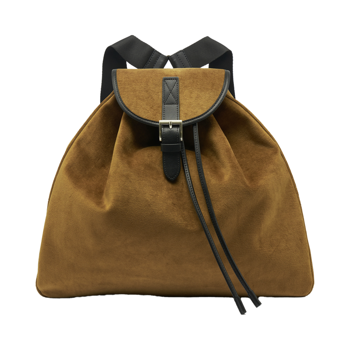 파르벵 벨루어 트라이앵글 백팩 올리브(FARVEN Velour Triangle Backpack Olive)