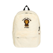 BAPE Baby Milo Fur Medium Backpack Ivory