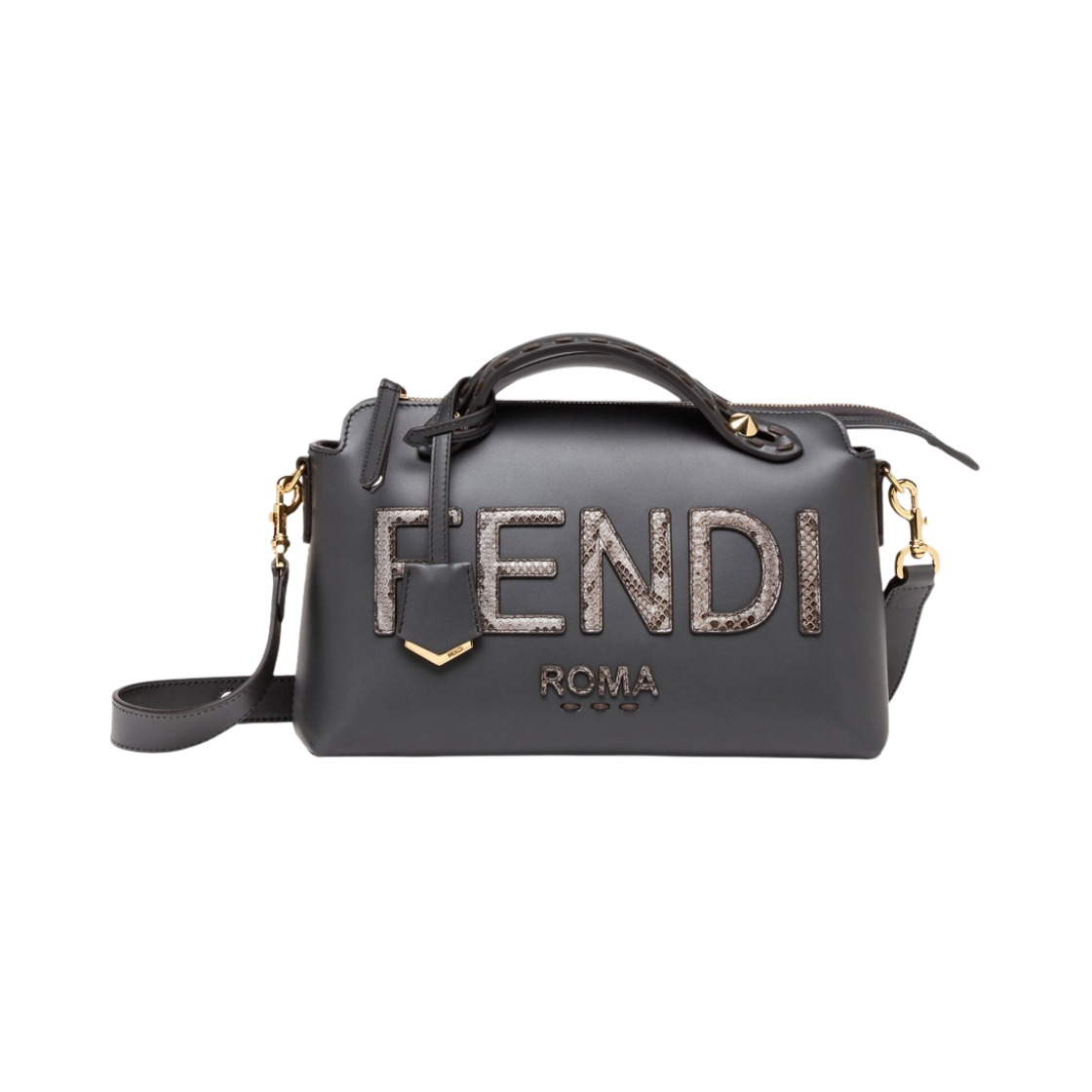 펜디 바이 더 웨이 레더 미디움 엘라프 보스턴백 그레이(Fendi By The Way Leather Medium Elaphe Boston Bag Grey) - 1