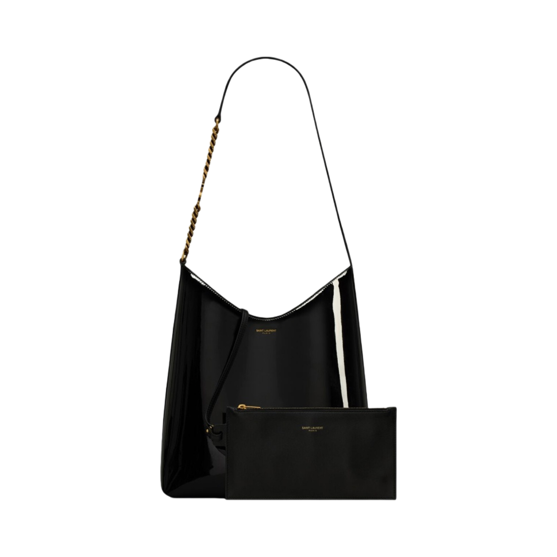 생로랑 페이턴트 레더 랑데부 블랙(Saint Laurent Rendez-Vous in Patent Leather Black) - 2
