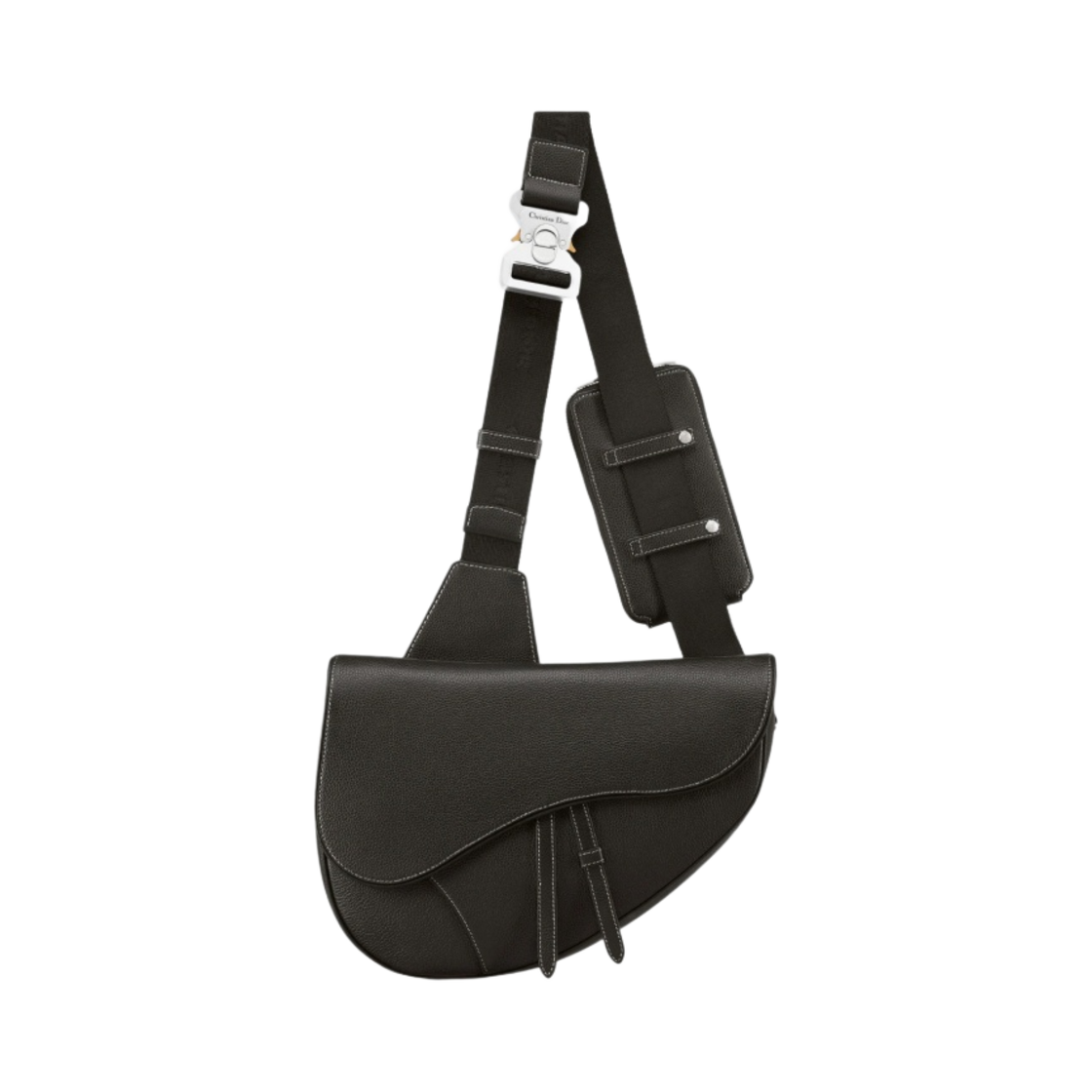 디올 맥시 새들백 그레인드 카프스킨 블랙(Dior Maxi Saddle Bag Grained Calfskin Black) - 3