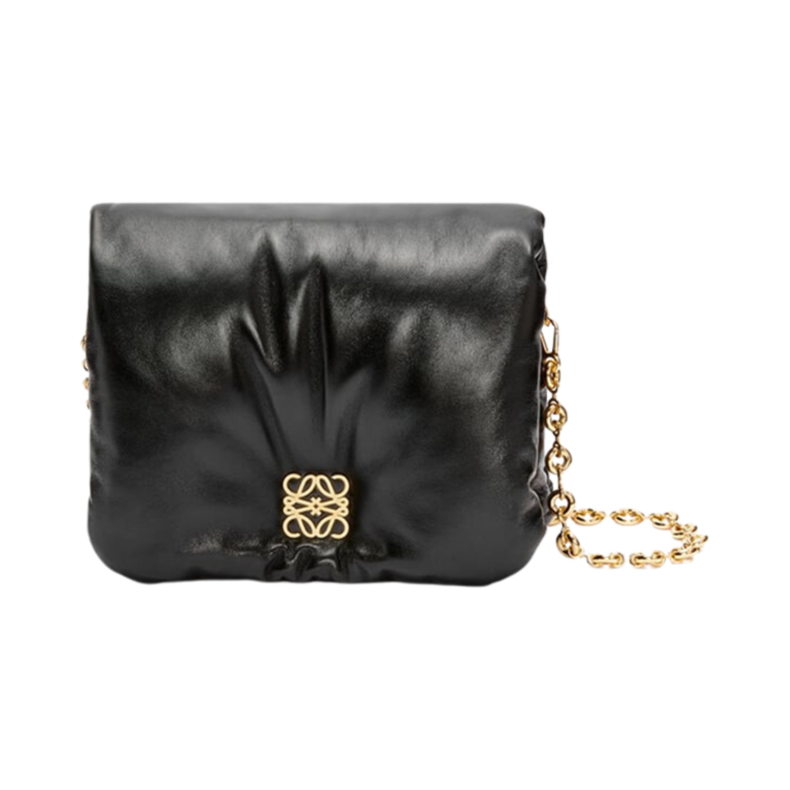 로에베 퍼퍼 고야 백 인 샤이니 나파 램스킨 블랙(Loewe Puffer Goya Bag In Shiny Nappa Lambskin Black) - 1