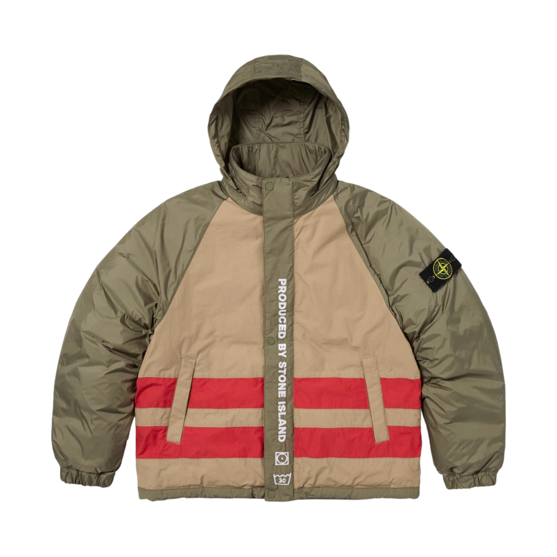슈프림 x 스톤 아일랜드 리버시블 다운 퍼퍼 자켓 올리브 - 23FW(Supreme x Stone Island Reversible Down Puffer Jacket Olive - 23FW)