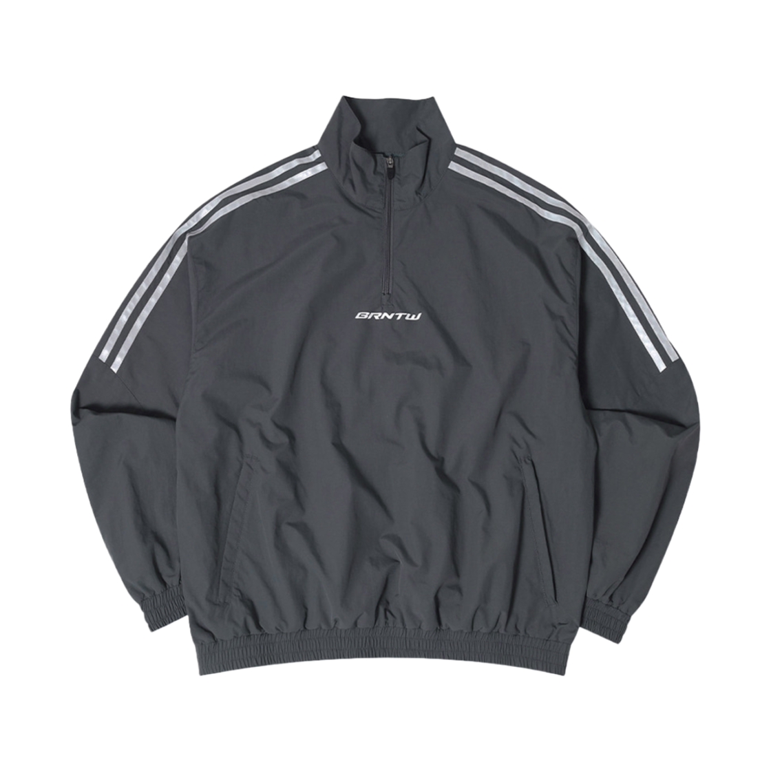 BF3MJK204CH BORN TO WIN Reflective Line Big Symbol Anorak Jaket Charcoal