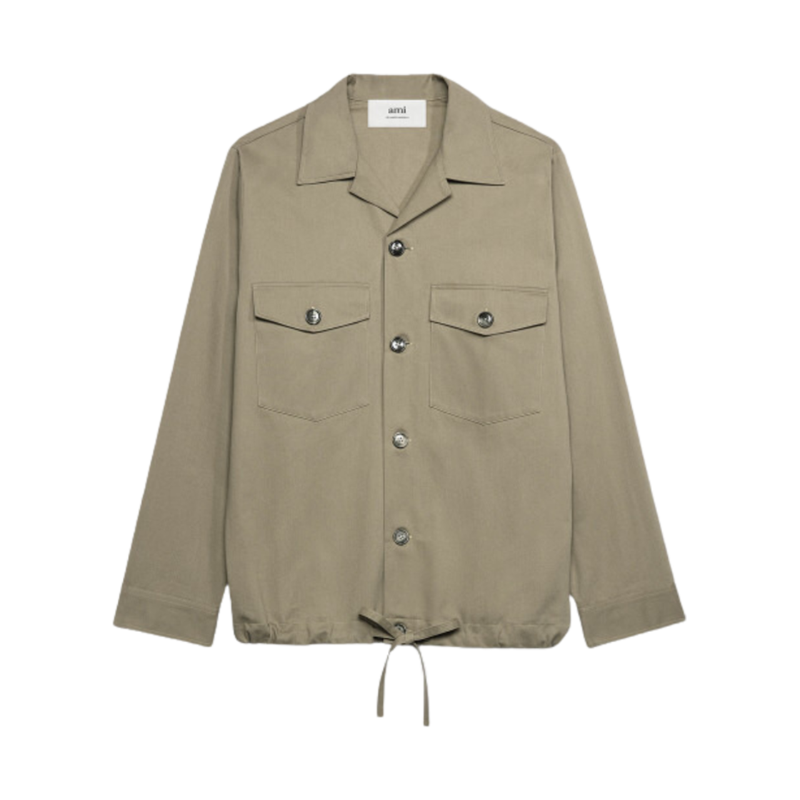 HSH121-CO0051-263 AMI Overshirt with Drawstring Clay