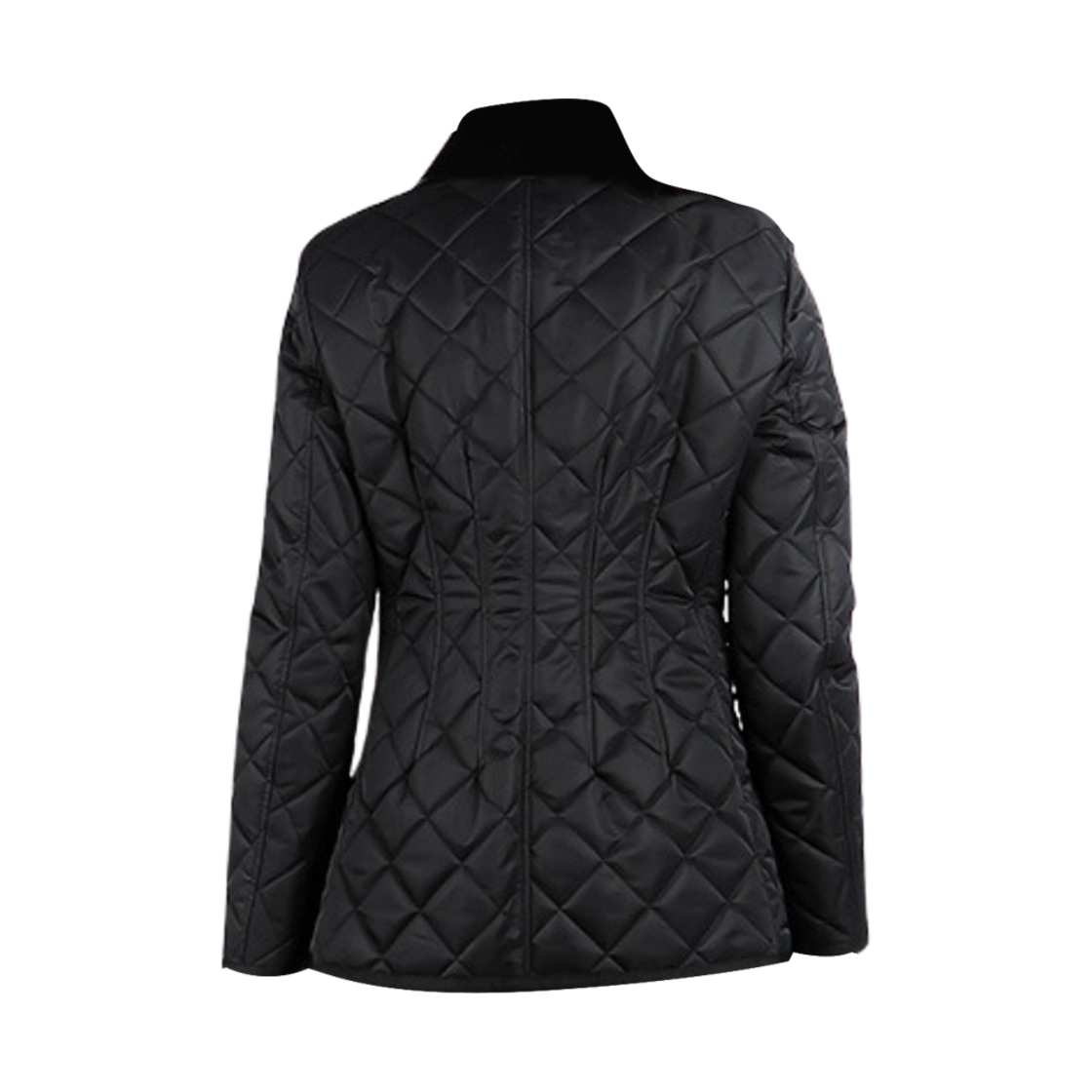 (W) 버버리 페티 다이아몬드 퀼티드 자켓 블랙((W) Burberry Pett Diamond Quilted Jacket Black) - 2