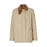 (W) Burberry Diamond Quilted Thermoregulated Barn Jacket Honey