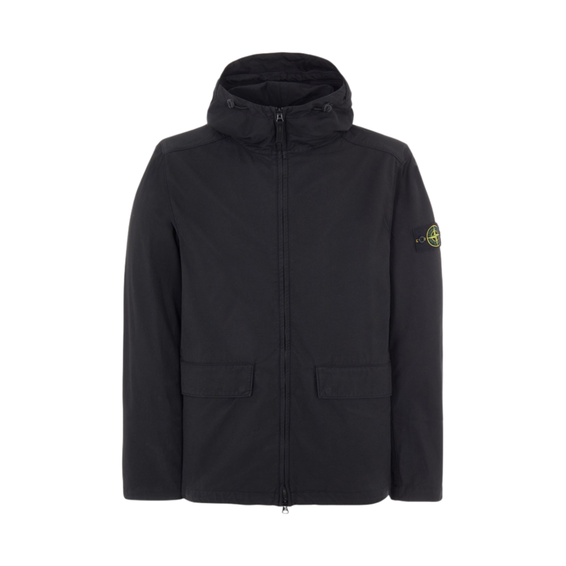 스톤 아일랜드 40833 나일론 코튼 바타비아 가먼트 다이드 후드 자켓 블랙 - 22SS(Stone Island 40833 Nylon Cotton Batavia Garment Dyed Hooded Jacket Black - 22SS) - 1