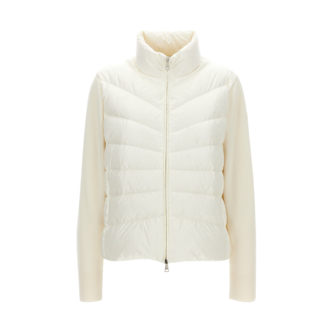 J2-093-9B00024-M1131-030 (W) Moncler Padded Wool Cardigan White - 24FW