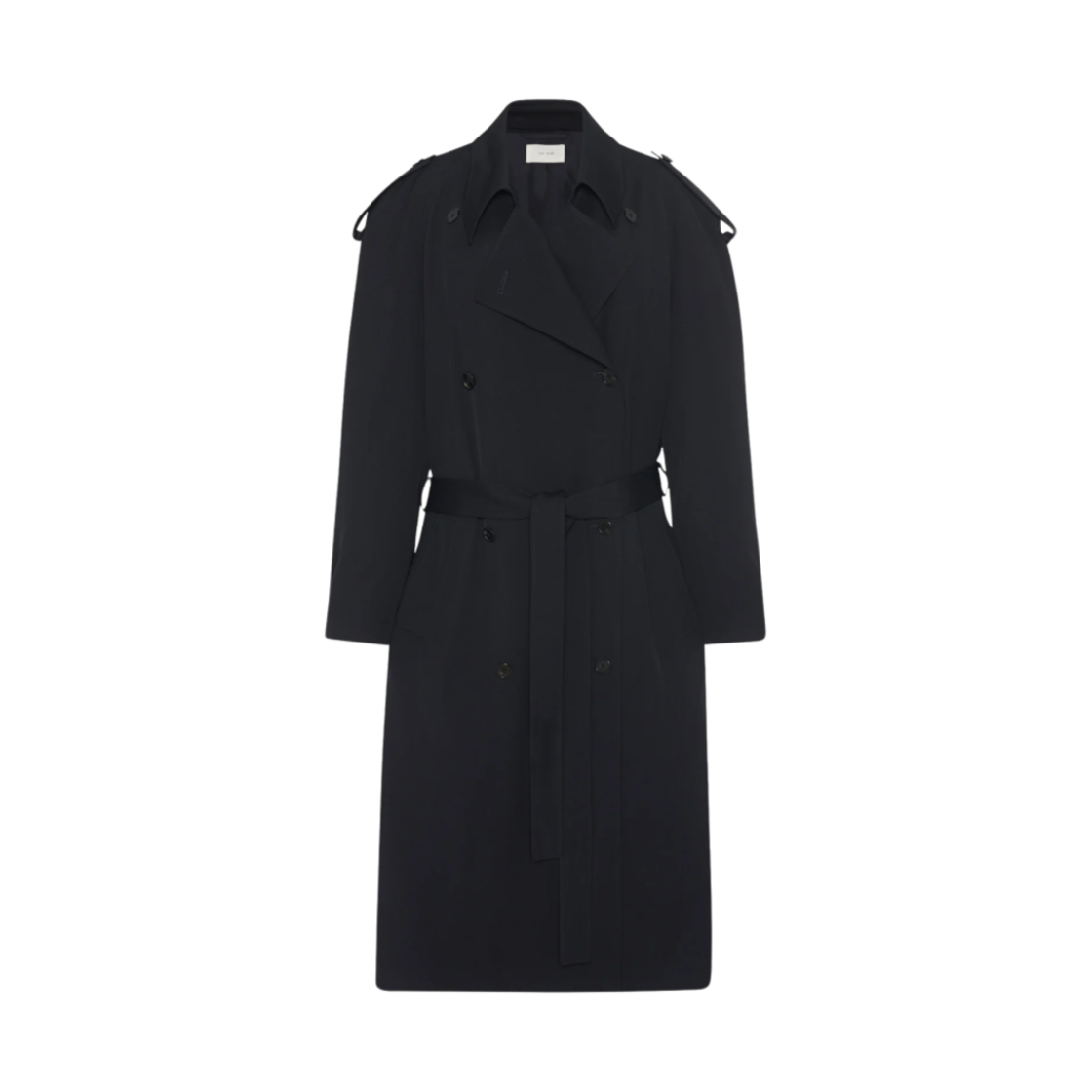 (W) 더 로우 덴버 코트 버진 울 네이비((W) The Row Denver Coat in Virgin Wool Navy)