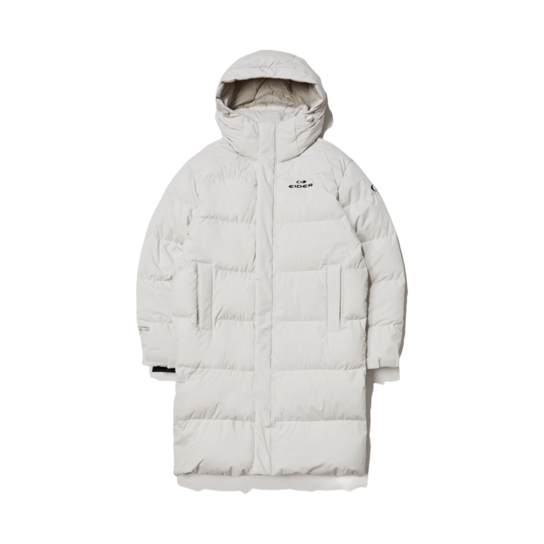 DUW24537KV Eider Stelol S Windstopper Long Down Jacket Oatmeal Grey