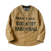 Kapital Cotton Weather Oil Coated Baseball Blouson Beige