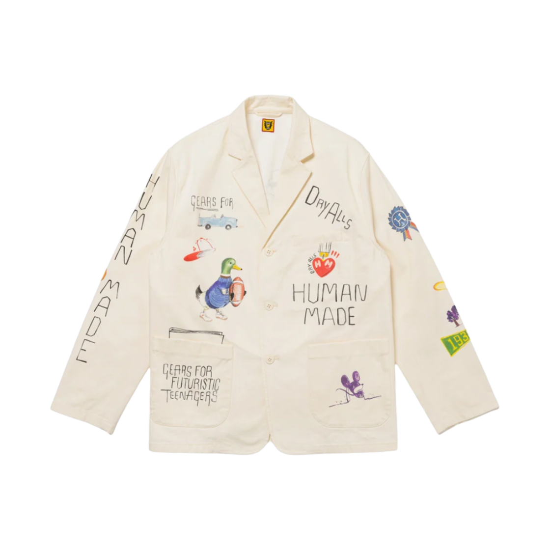 휴먼 메이드 프린티드 자켓 화이트(Human Made Printed Jacket White) - 1