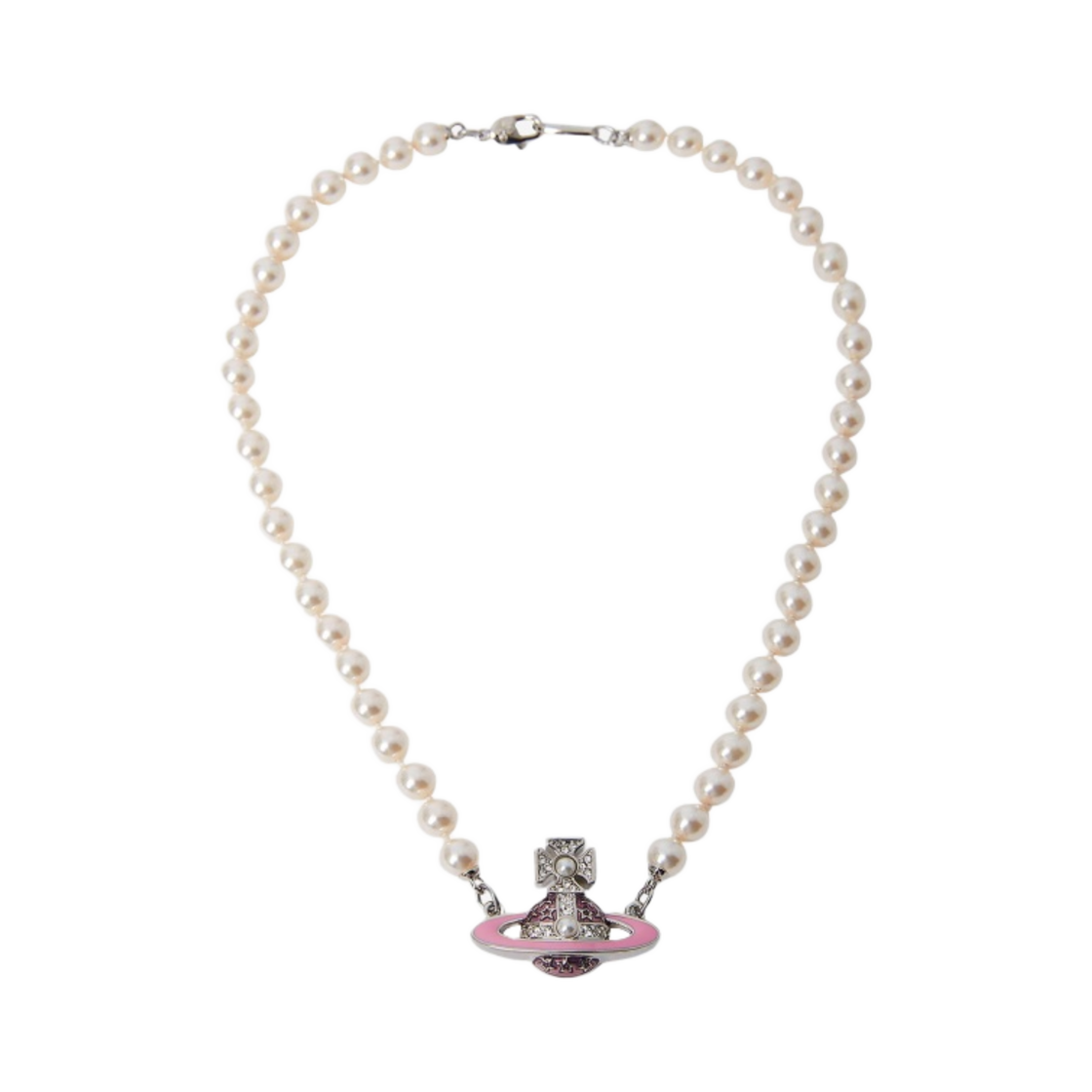 6301011G-02P308 Vivienne Westwood Roxanne Pearl Necklace Silver