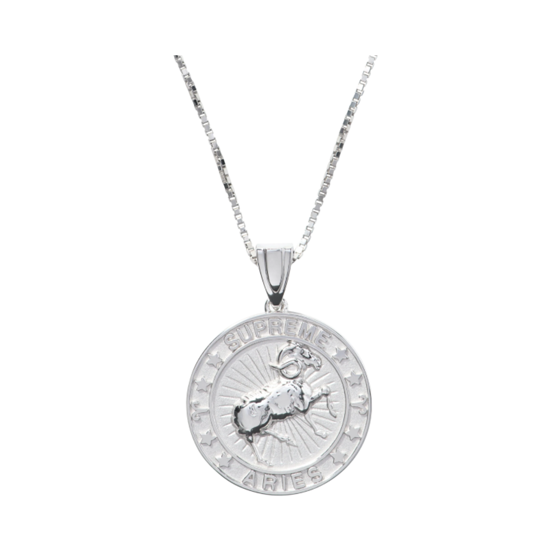 슈프림 x 제이콥 앤 코 스털링 실버 조디악 펜던트 실버 에리즈 - 24FW(Supreme x Jacob & Co. Sterling Silver Zodiac Pendant Silver Aries - 24FW)