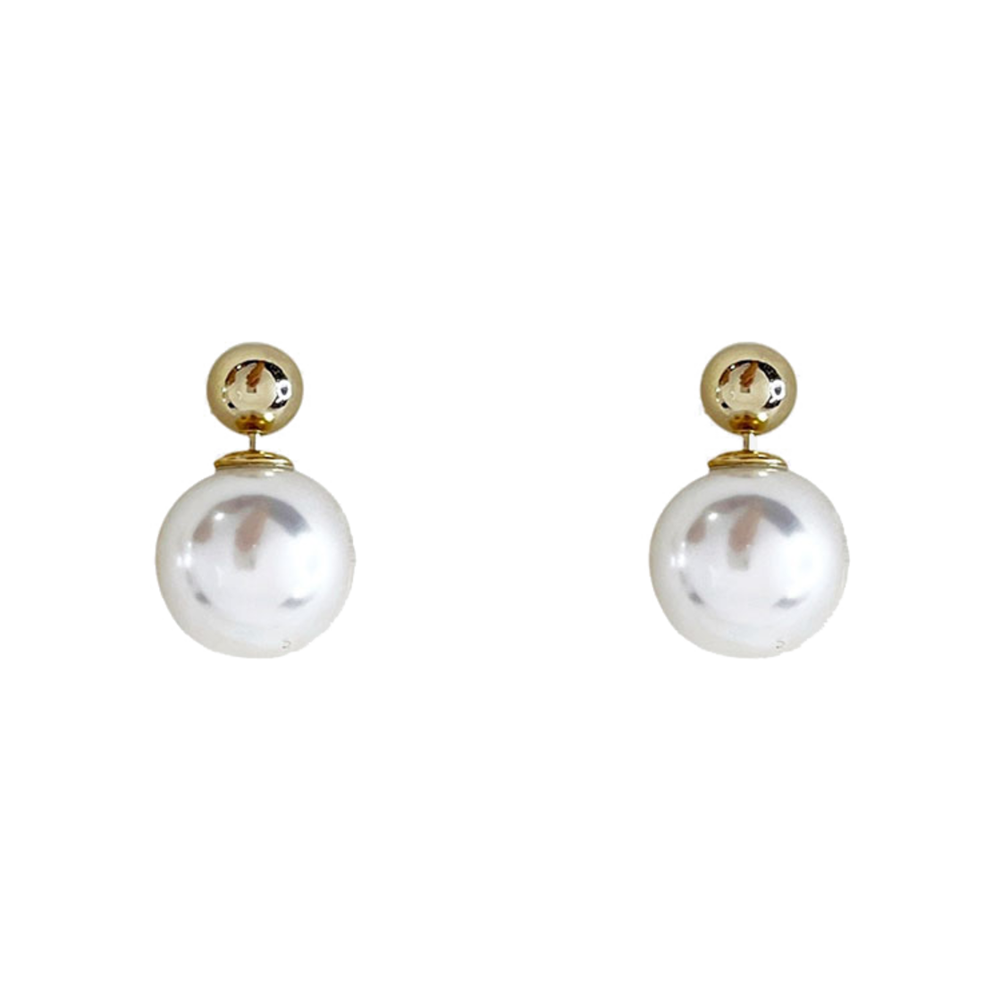 L243MER060_01 lovememonster Variety Pearl Earrings Gold Ball