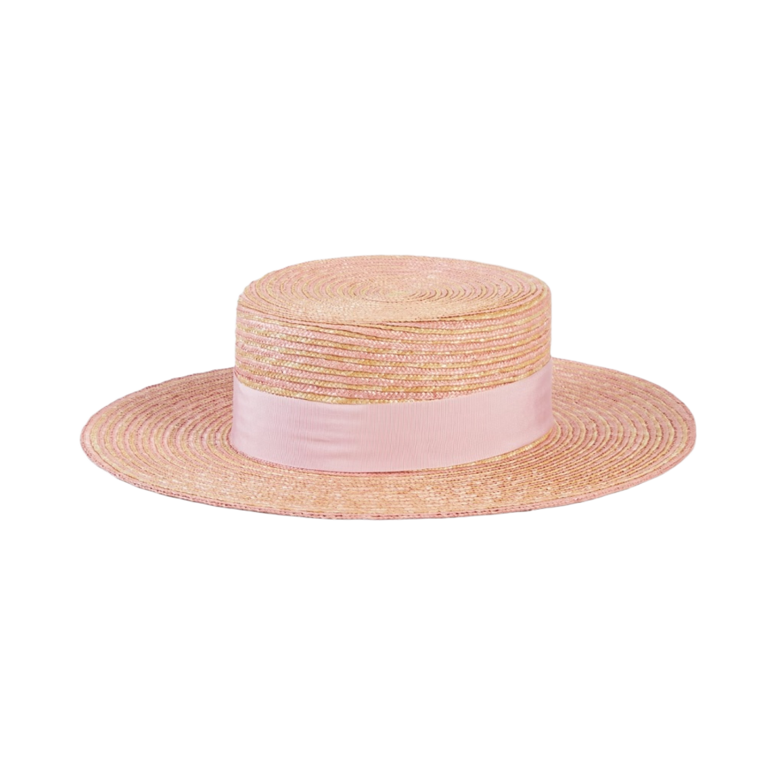 (W) 구찌 스트라이프 라피아 와이드 브림드 햇 베이지 핑크((W) Gucci Striped Raffia Wide Brimmed Hat Beige Pink) - 1