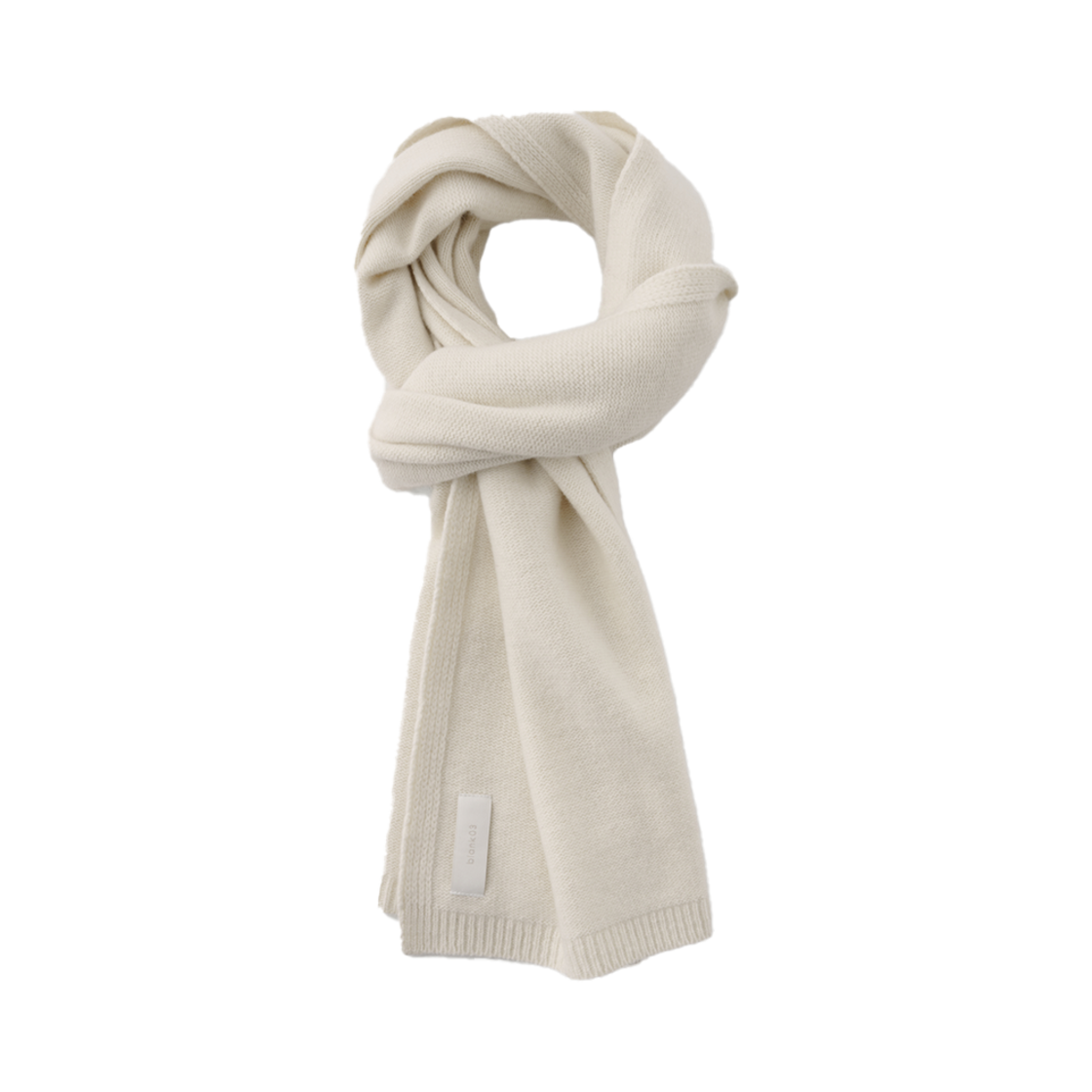 24WTAC001IV Blank03 Cashmere Blend Knit Muffler Ivory