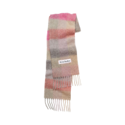 Acne Studios Mohair Check Muffler Fuchsia Lilac Pink
