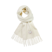 Margarin Fingers Wool Fringe Muffler Ivory