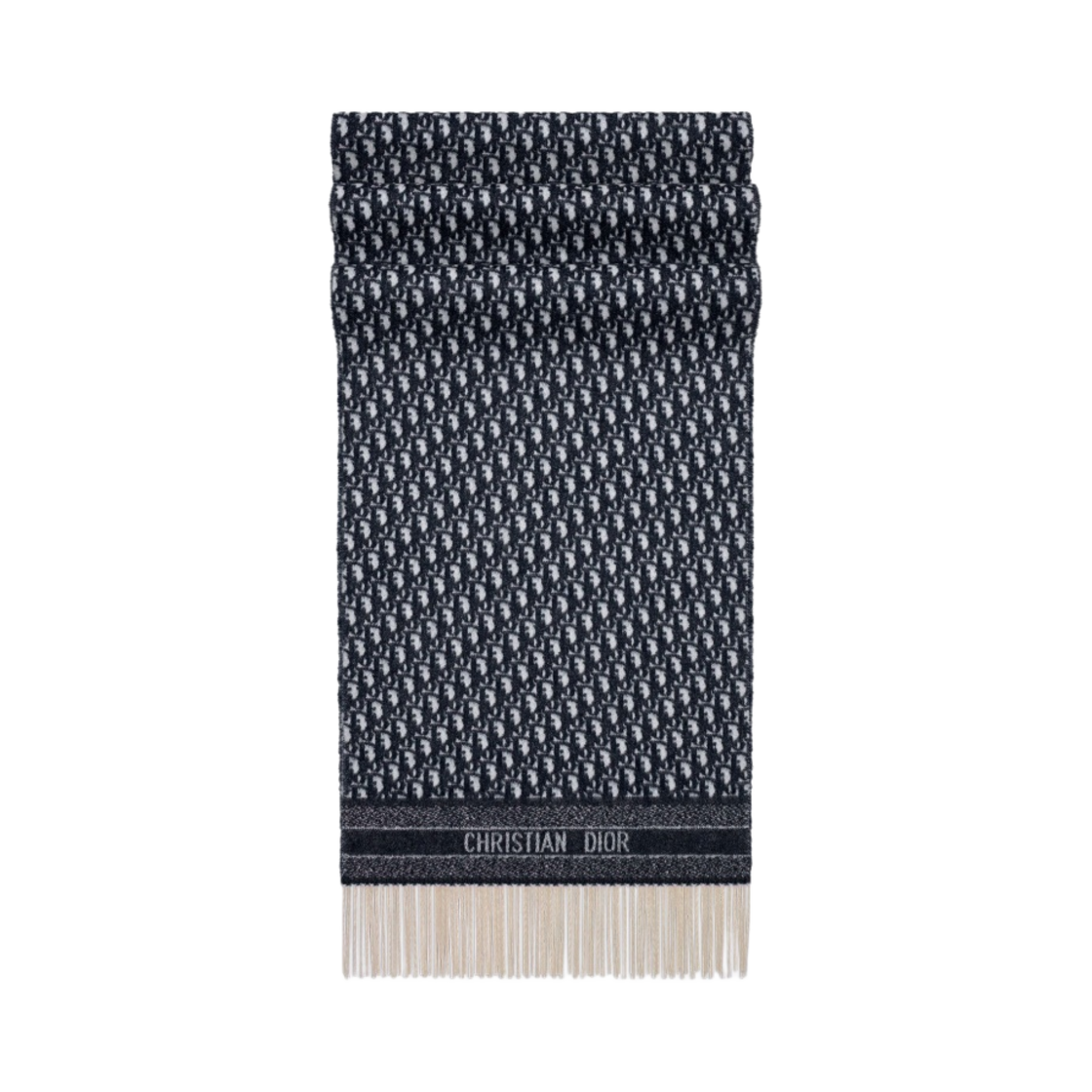 디올 오블리크 스카프 캐시미어 네이비 블루(Dior Oblique Scarf Navy Cashmere Blue) - 1
