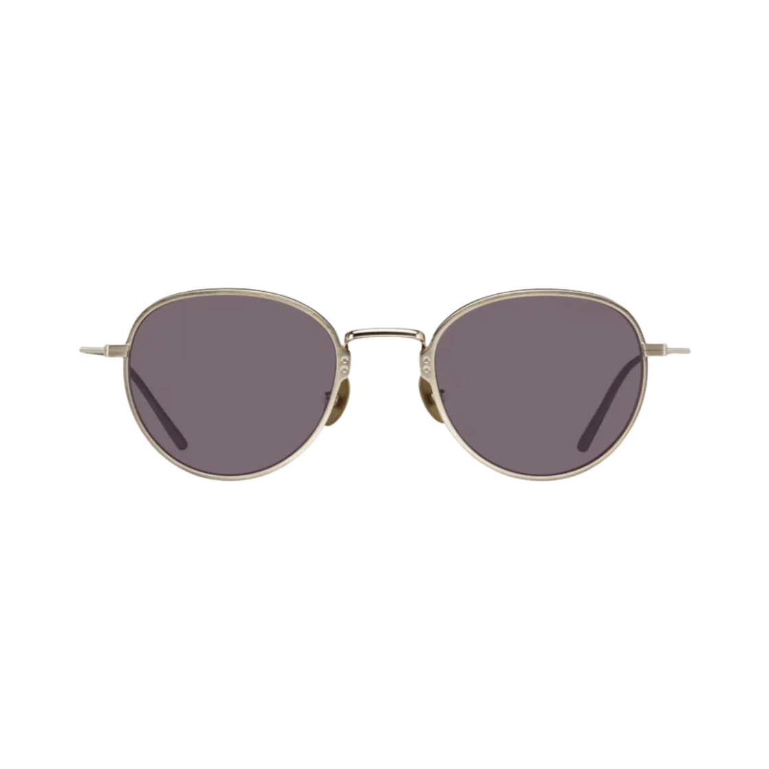 프라다 아이웨어 컬렉션 선글라스 모브 렌즈 샤이니 페일 골드 티타늄(Prada Eyewear Collection Sunglasses Mauve Lenses Shiny Pale Gold Titanium) - 1