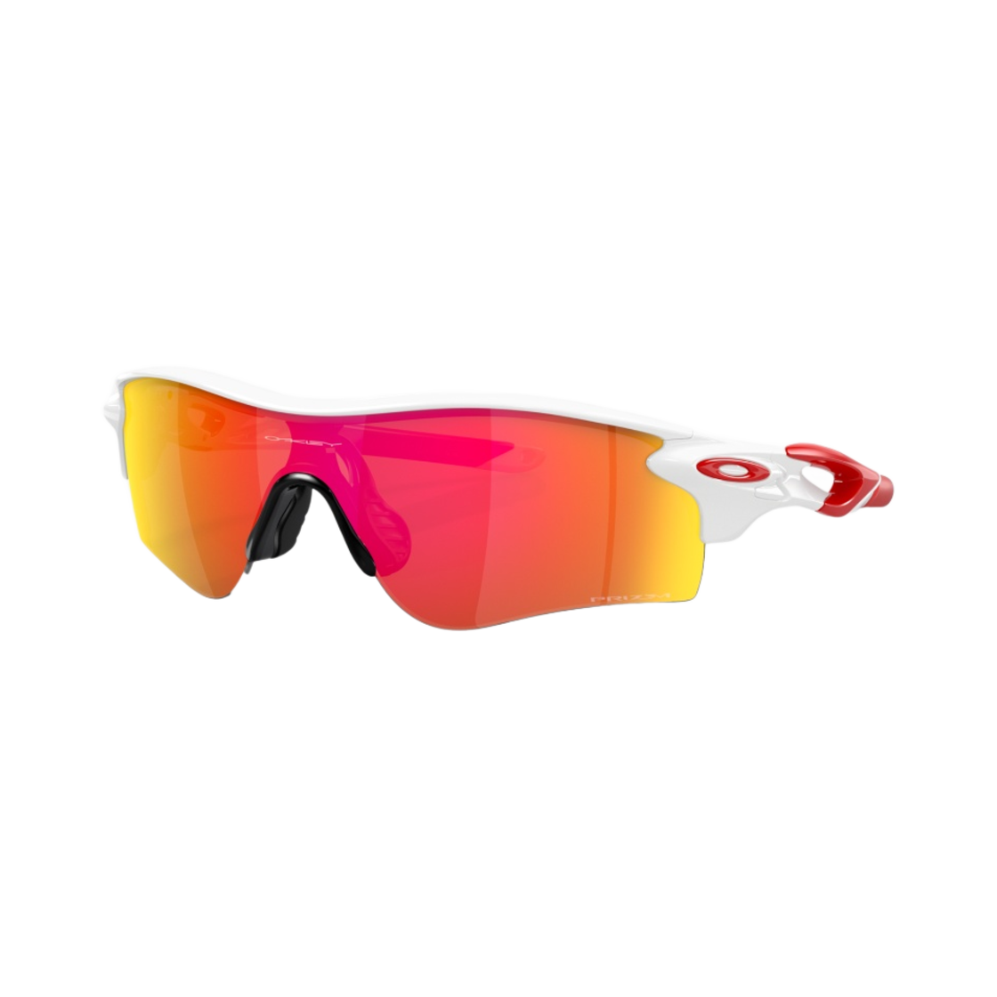 오클리 레이다락 패스 폴리쉬드 화이트 프레임 프리즘 루비 렌즈 로우 브릿지 핏(Oakley Radarlock Path Polished White Frame Prizm Ruby Lenses Low Bridge Fit) - 1
