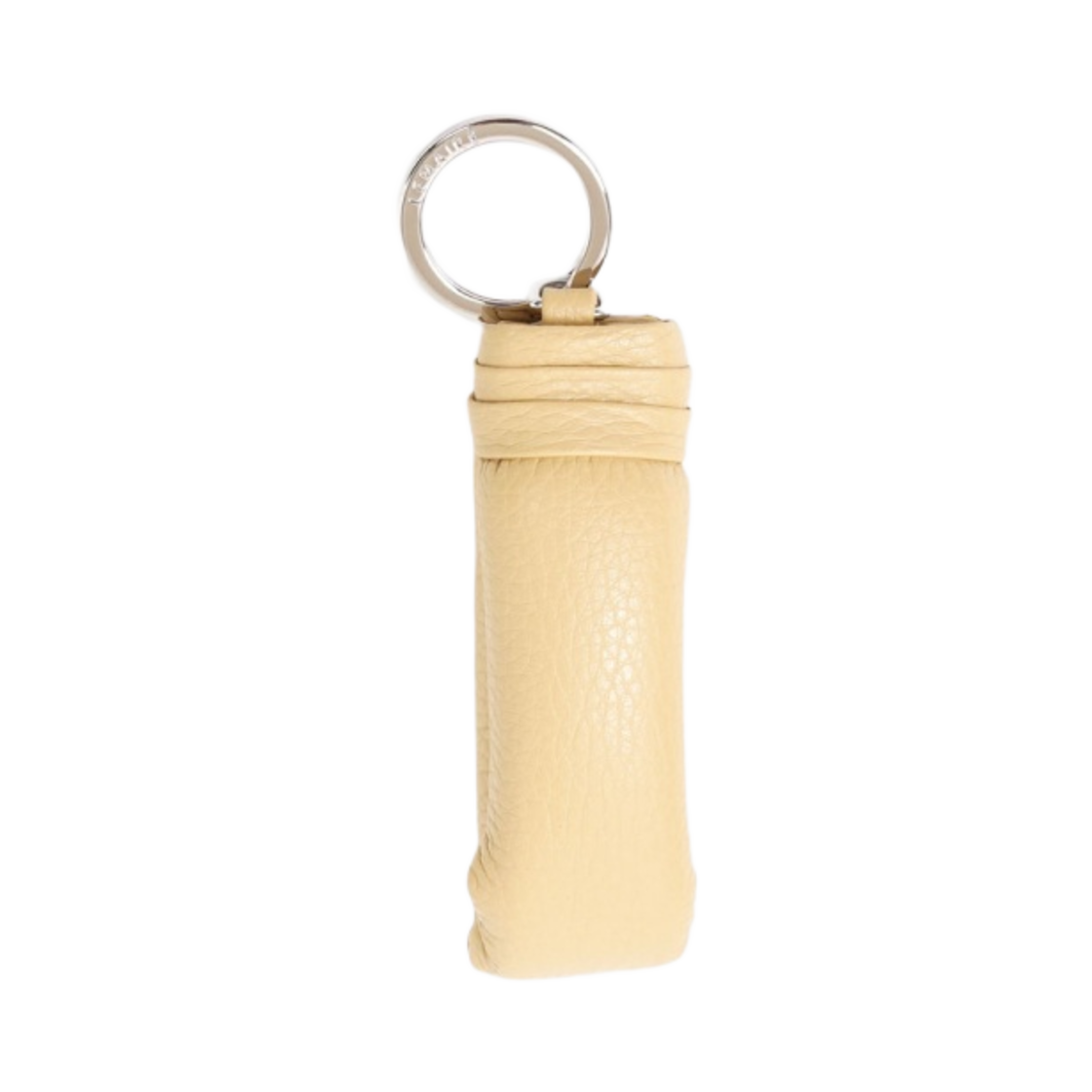 AC304-LL0018-208 Lemaire Wadded Key Holder Soft Grained Leather Seashell Beige