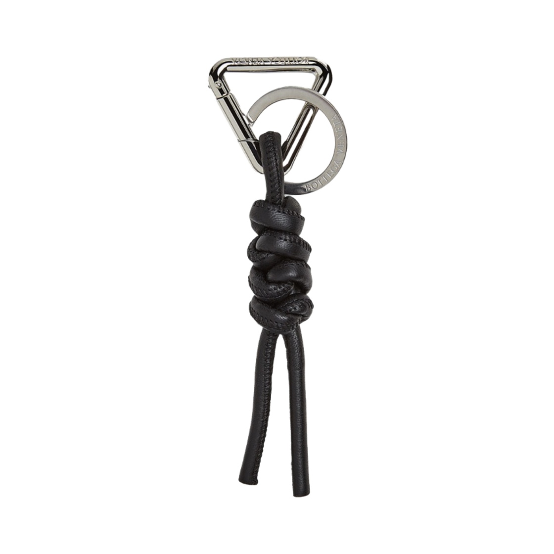 보테가 베네타 레더 키링 블랙(Bottega Veneta Leather Keyring Black)