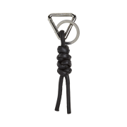 Bottega Veneta Leather Keyring Black
