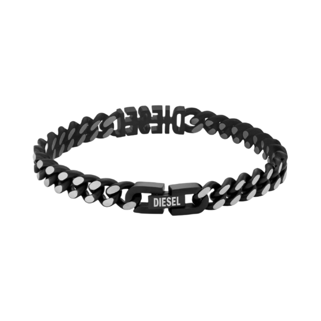 디젤 Dx1386 스테인리스 스틸 체인 브레이슬릿 블랙(Diesel Dx1386 Stainless Steel Chain Bracelet Black) - 2
