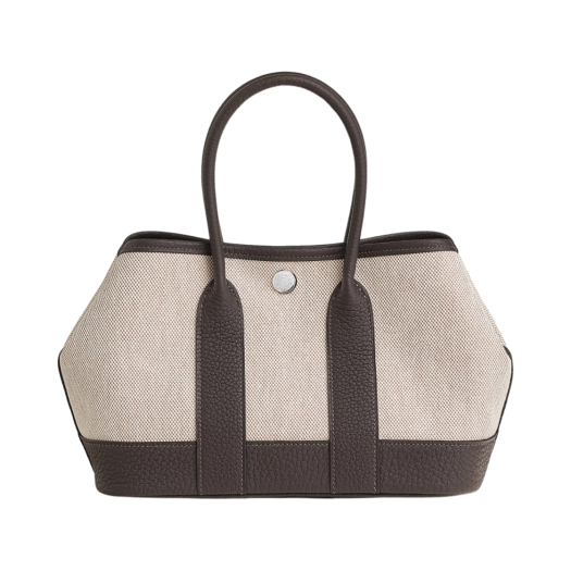 Hermes Neo Garden Party 23 Bag Viking Canvas Negonda & Palladium Ecru Beige Ebene