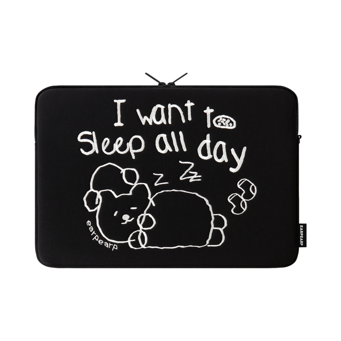 E2407_0004 earpearp Sleeper Covy Notebook Pouch Black