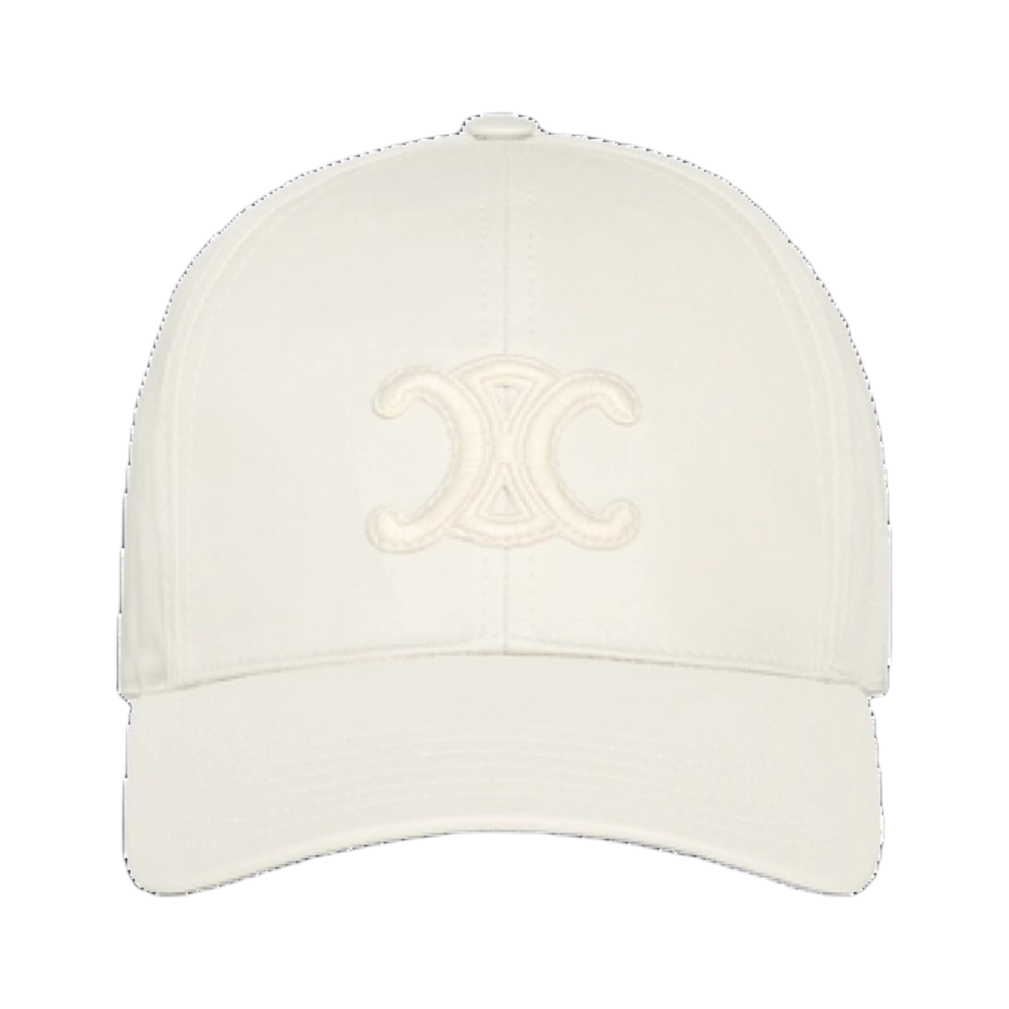 (W) 셀린느 코튼 트리옹프 베이스볼 캡 에크루((W) Celine Triomphe Baseball Cap in Cotton Ecru) - 1